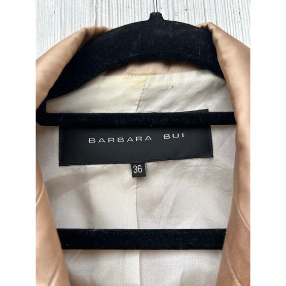 Barbara Bui Double Breasted Silk‎ Lined Blazer Jacket Peplum Detail Size 36/XS - Picture 5 of 12